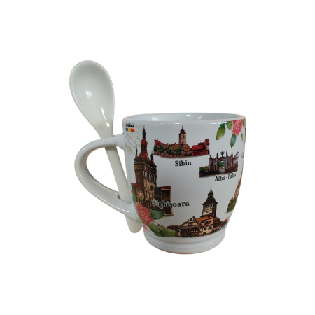 Cana Suvenir cu Lingurita Romania 8 cm SVR142 [3]