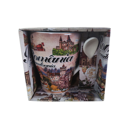 Cana Suvenir cu Lingurita Transilvania 10 cm SVR143 [1]