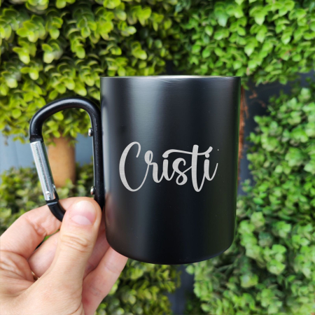 Cadouri Crestine - Cana Termica NASIK Negru Personalizata Faith MC30