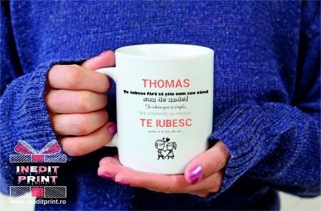 Valentines Day - Cana personalizata cu Nume si text CP135