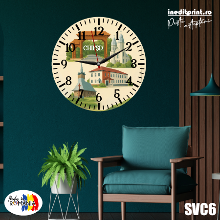 Decorațiuni - Ceas de perete atractii Chiesd SVC6
