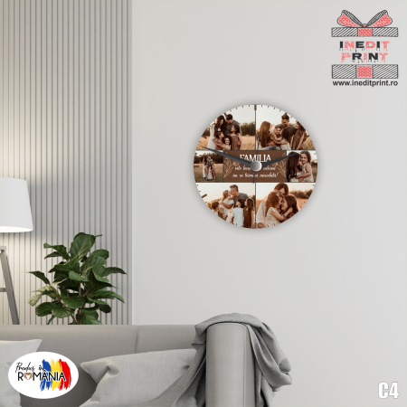Ceasuri - Ceas personalizat 6 fotografii si text C4