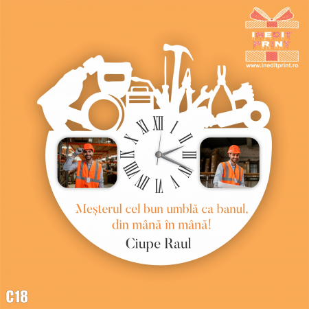 Ceas personalizat cu fotografie si text C18 [1]