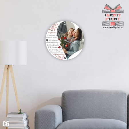 Ceasuri - Ceas personalizat cu fotografie si text C6