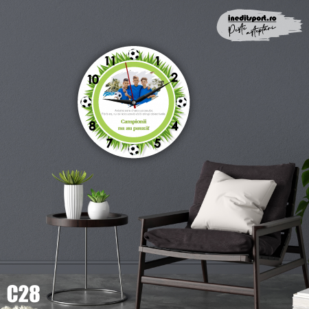 Decorațiuni pentru casă - Ceas personalizat cu POZA SI MESAJ C28
