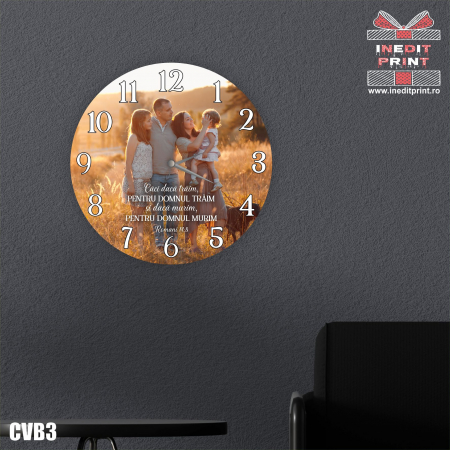 Ceasuri - Ceas personalizat fotografie si verset CVB3