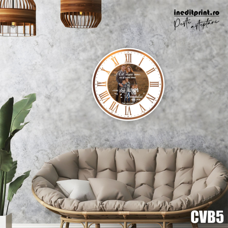 Ceas personalizat fotografie si verset CVB5