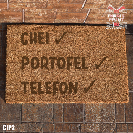 Covorase de intrare - Covoras intrare personalizat Nu uita CIP2
