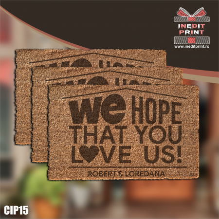 Covorase de intrare - Covoras intrare personalizat WE HOPE CIP15
