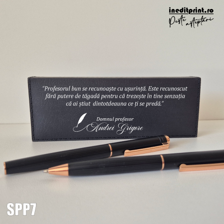 Instrumente de scris - Set pixuri in cutie personalizata - profesori SPP7