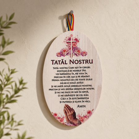 Cadouri - Decoratiune lemn Tatal Nostru DT17