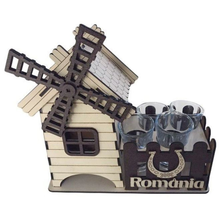 Decoratiune Moara cu 4 pahare SVR98