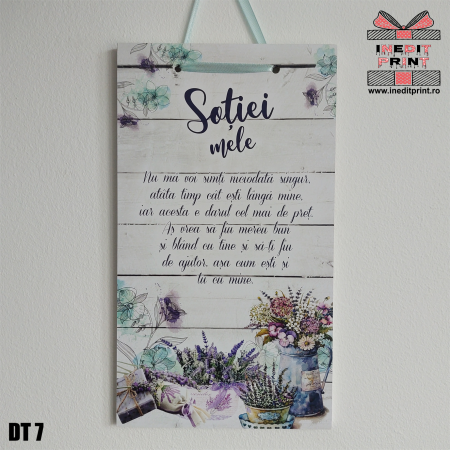 Decorațiuni pentru casă - Decorațiune pentru soție DT7