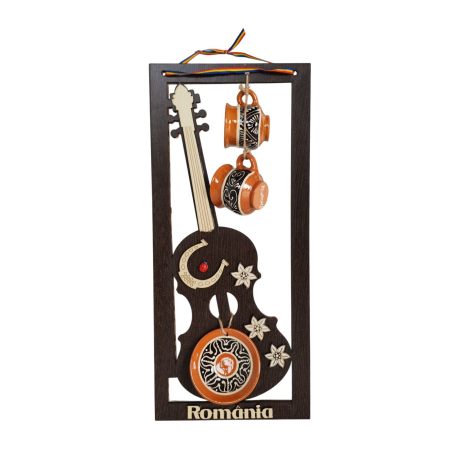 Decorațiuni - Decoratiune Vioara cu Cescute Ceramice SVR96
