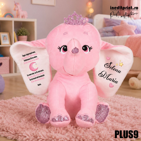 Mascote de pluș - Elefant plus Personalizat PLUS9