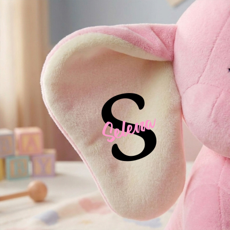 Elefant plus Roz 23 cm Personalizat PLUS5 [1]