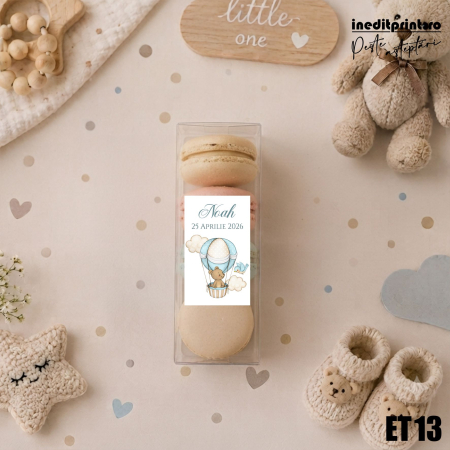 Botez - Etichete personalizata pentru marturii botez, cerc, 4x4 cm ET13