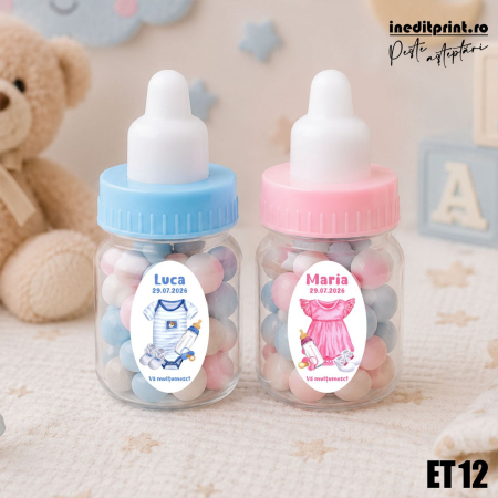 Botez - Etichete personalizata pentru marturii botez ET12