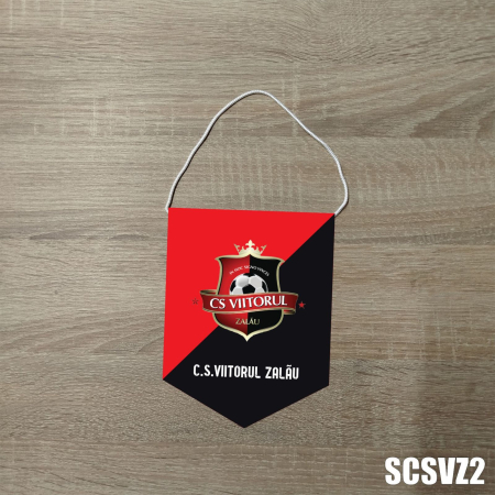 C.S. Viitorul Zalau - Fanion personalizat cu sigla C.S. Viitorul Zalau, dreptunghi cu varf SCSVZ2