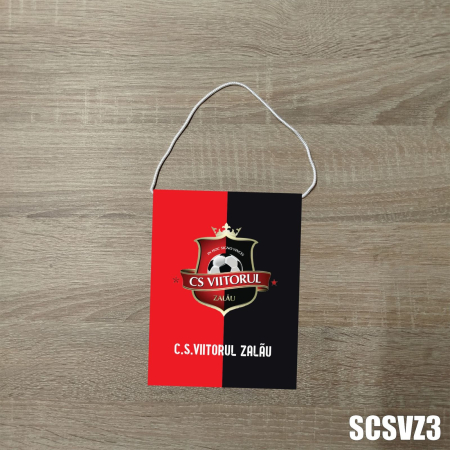 C.S. Viitorul Zalau - Fanion personalizat cu sigla C.S. Viitorul Zalau, dreptunghi SCSVZ3