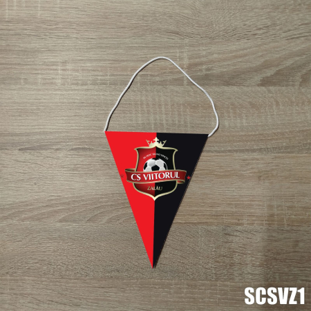C.S. Viitorul Zalau - Fanion personalizat cu sigla C.S. Viitorul Zalau, triunghi SCSVZ1