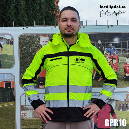 Imbracaminte Reflectorizanta - Geaca softshell cu insertii fluorescente GR10