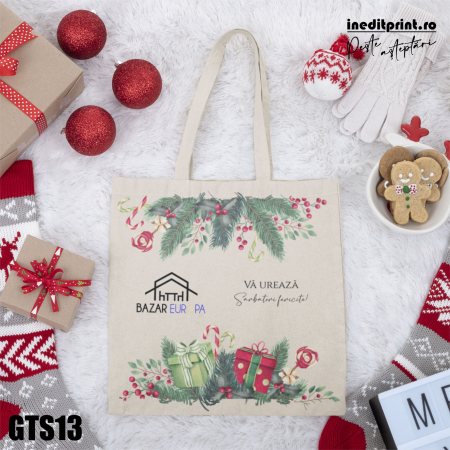 Cadouri sub 150 lei - Geanta tip sacosa personalizata - Craciun Firme - GTS13