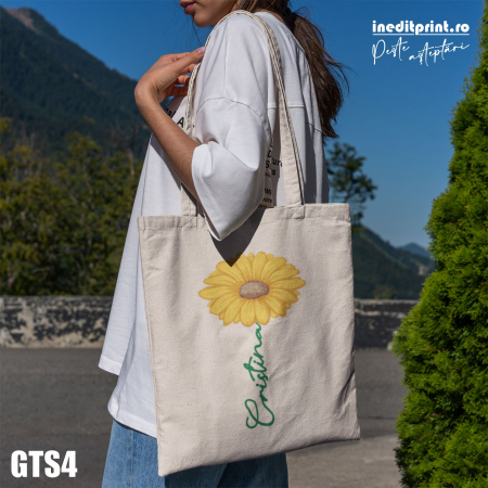 Geanta tip sacosa personalizabila - Floarea Soarelui GTS4