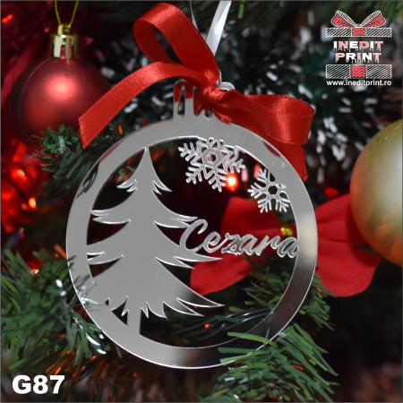 Globuri cu personalizare - Glob personalizat cu nume MIRROR G87