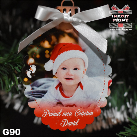 Globuri cu personalizare - Glob ''Primul meu Crăciun'' G90