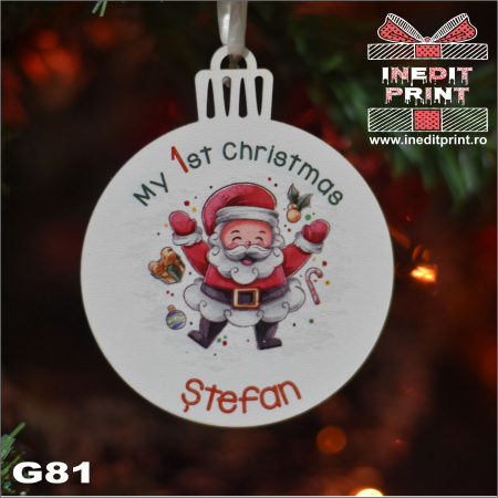 Globuri cu personalizare - Glob personalizat "My 1st Christmas" G81