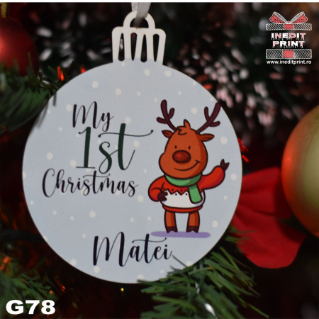 Glob personalizat "1st Christmas" G78 [3]