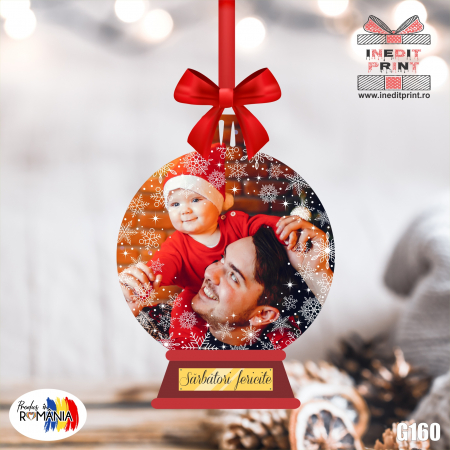 Globuri cu personalizare - Glob personalizat SNOW G160