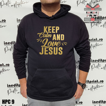 Hanorac Keep calm and love Jesus HPC9 [1]