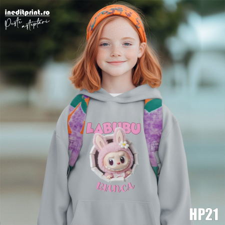 Cadouri sub 150 lei - Hanorac Personalizat Copii Labubu HP21
