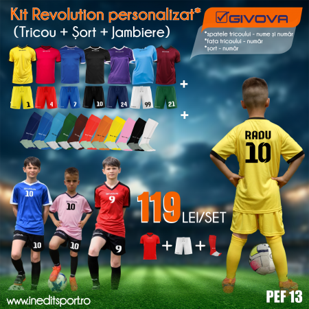 Sport - KIT GIVOVA Echipament fotbal personalizat copii si adulti PEF13