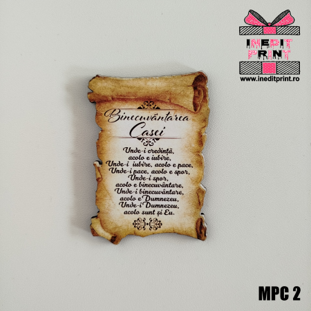 Decoratiuni - Magnet de frigider Binecuvantare MPC2