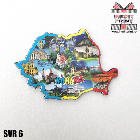 Romania - Magnet de frigider Harta Romania SVR6