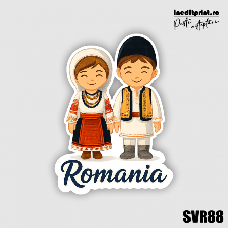 Romania - Magnet de frigider Taranul si tarancuta SVR88