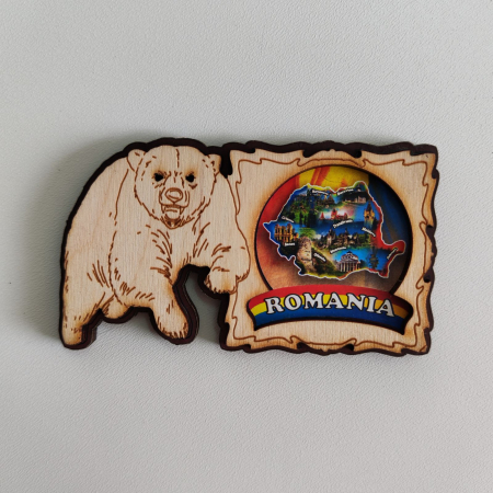 Magnet Urs si Harta Romaniei SVR122