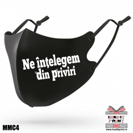 Măști de protecție - Mască personalizată Ne înțelegem din priviri MMC4