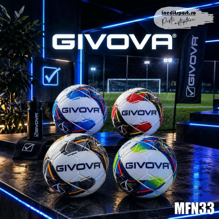 Mingi - Minge fotbal GIVOVA NEW MAYA, albastru cu bleumarin marimea 5 MFN33