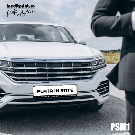 PACHET suport si placuta auto personalizata PSM1 [6]