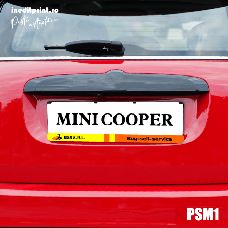 PACHET suport si placuta auto personalizata PSM1 [5]