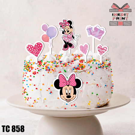 Personaje - Pachet toppere tort UV Minnie Mouse TC858