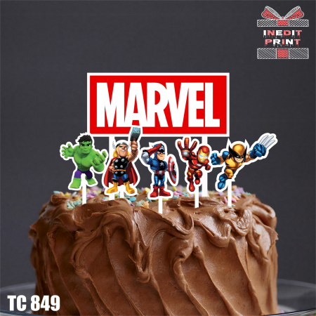 Personaje - Pachet toppere tort UV Eroii Marvel TC849