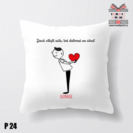 Valentines Day - Perna Personalizata Imi datorezi un sarut P24