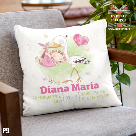 Perne - Perna Personalizata Newborn Baby Girl P9