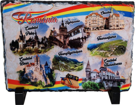 Decorațiuni - Placa Ardezie Decorata Castele Romania SVR129