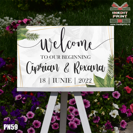 Plăcuțe de întâmpinare - Plăcuță întâmpinare personalizată PN59